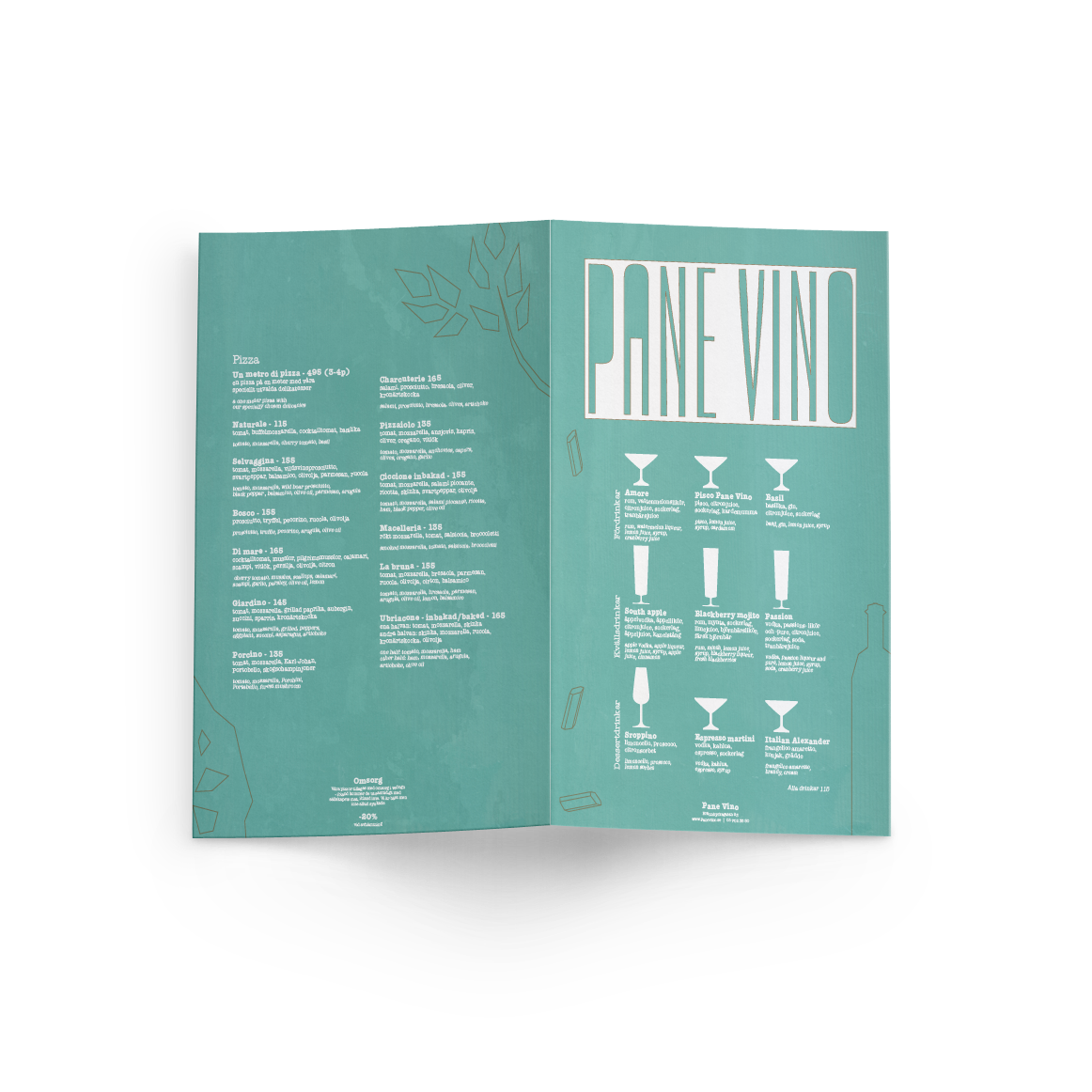 graphic design, print, menu
