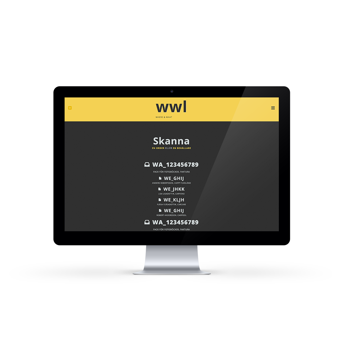 iMac with project website